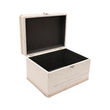 Medium Wedding Luggage Style Wooden Keepsake Box - Ivory