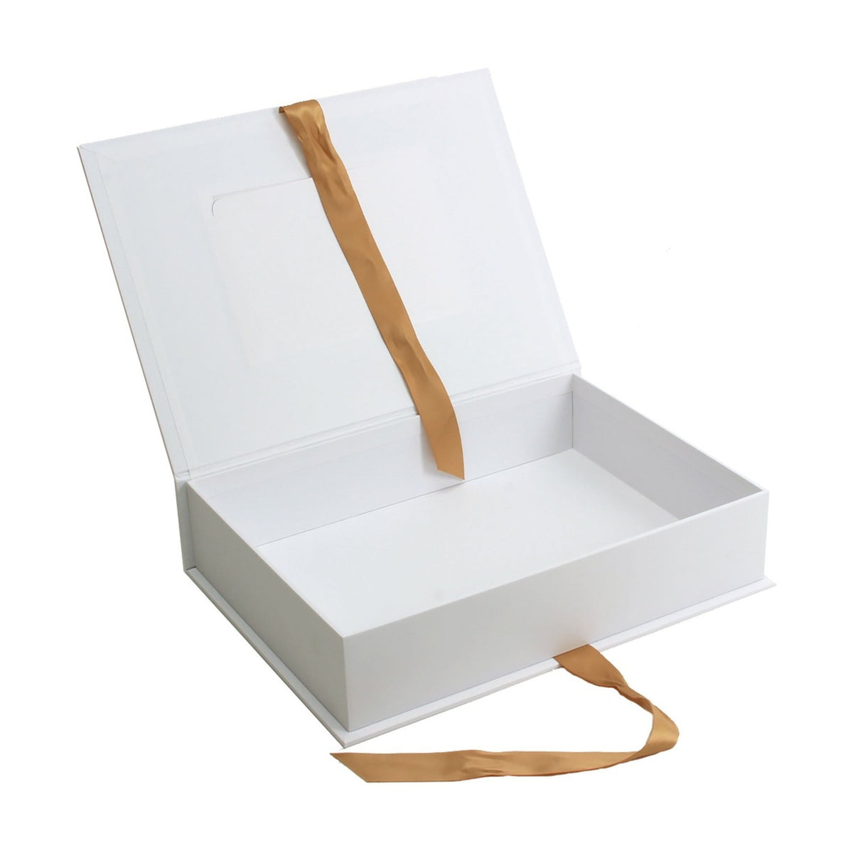Mr & Mrs Wedding A4 Keepsake Box with Gold Foil - White