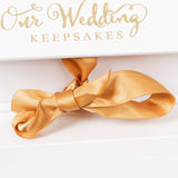 Mr & Mrs Wedding A4 Keepsake Box with Gold Foil - White