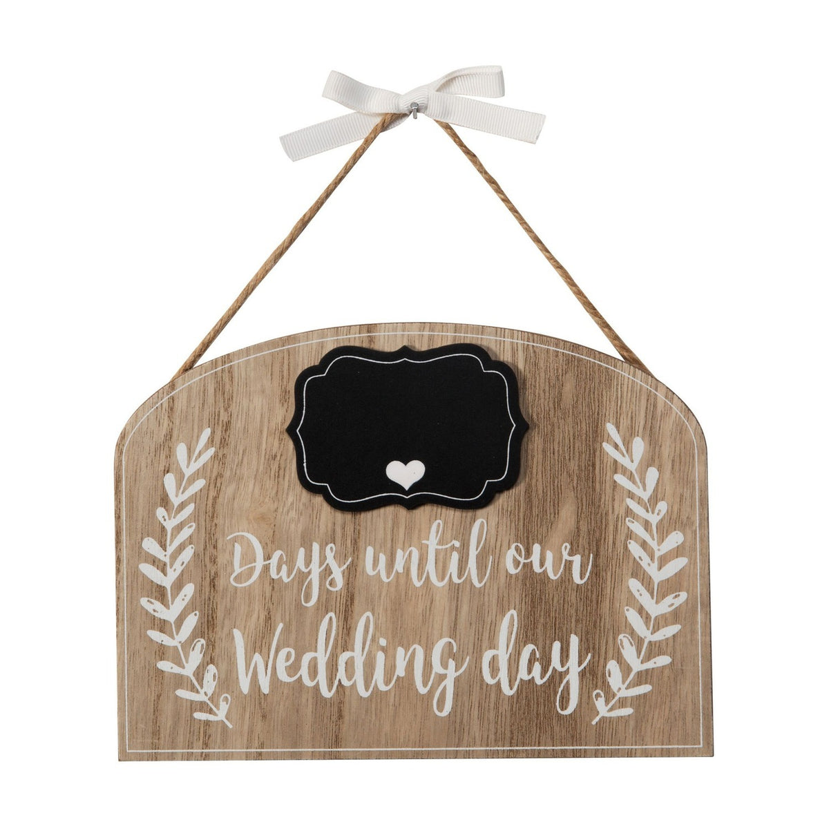 Countdown to Our Wedding Arched Hanging Wooden Plaque - Wood