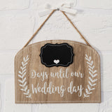 Countdown to Our Wedding Arched Hanging Wooden Plaque - Wood