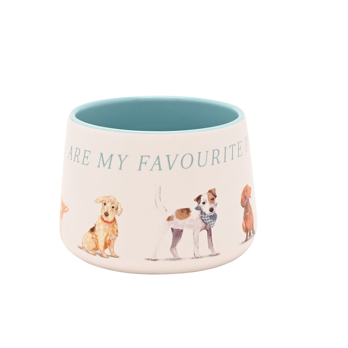 Dogs Are My Favourite People Illustrated Ceramic Mug - White