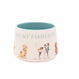 Dogs Are My Favourite People Illustrated Ceramic Mug - White