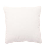 Plain off-white reverse side of the Dog Pattern Piped Square Cushion, 42cm x 42cm, with a neat cream piped edge, shown on a white background.