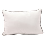 Dog Line Up Cushion with Grey Piping 46.5cm x 31cm - White