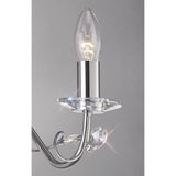 Willow 1 Light Crystal Wall Light - Chrome (Without Shade)