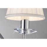 Willow 1 Light Crystal Wall Light - Chrome (Without Shade)