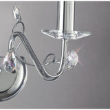 Willow 2 Light Crystal Wall Light - Chrome (Without Shade)