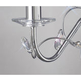 Willow 2 Light Crystal Wall Light - Chrome (Without Shade)