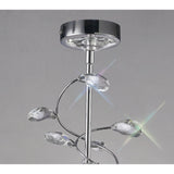 Willow 3 Light Crystal Chandelier - Polished Chrome (Without Shade)