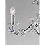 Willow 3 Light Crystal Chandelier - Polished Chrome (Without Shade)