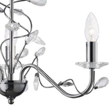 Willow 3 Light Crystal Chandelier - Polished Chrome (Without Shade)