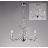 Willow 3 Light Crystal Chandelier - Polished Chrome (Without Shade)