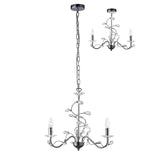 Willow 3 Light Crystal Chandelier - Polished Chrome (Without Shade)