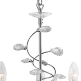 Willow 5 Light Crystal Chandelier - Polished Chrome (Without Shade)