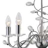 Willow 5 Light Crystal Chandelier - Polished Chrome (Without Shade)