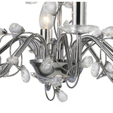 Willow 8 Light Crystal Chandelier - Polished Chrome (Without Shade)
