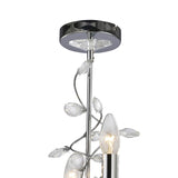 Willow 8 Light Crystal Chandelier - Polished Chrome (Without Shade)