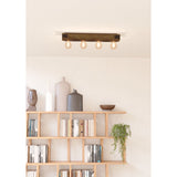 Wiressa Flush Ceiling Light - Brown & Black