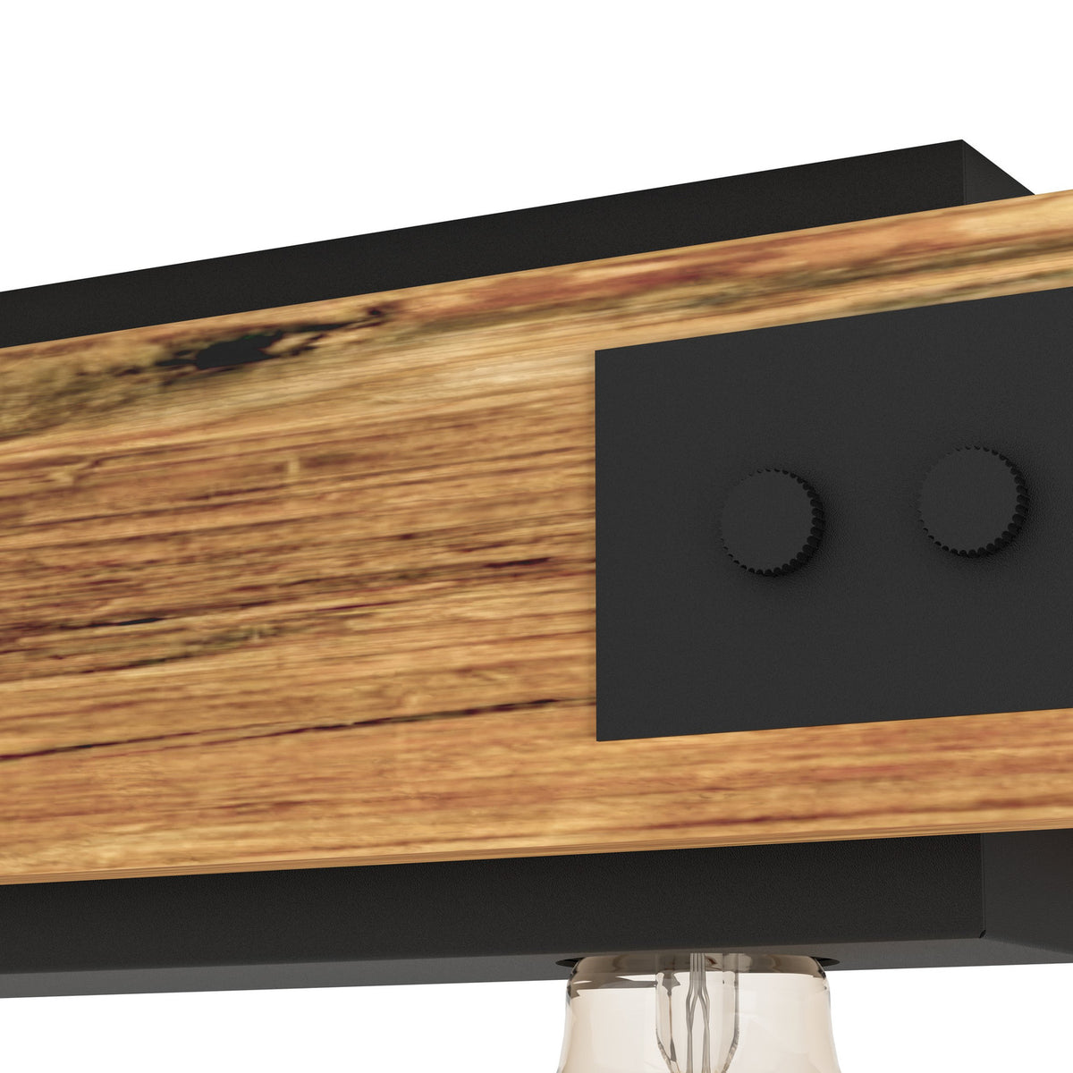 Wiressa Flush Ceiling Light - Brown & Black