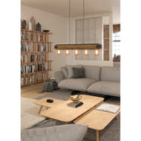 Wiressa Linear Pendant Light - Brown & Black