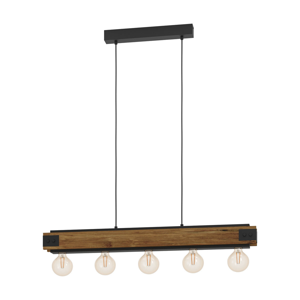 Wiressa Linear Pendant Light - Brown & Black