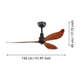 Wisette Ceiling Fan - Matt Black