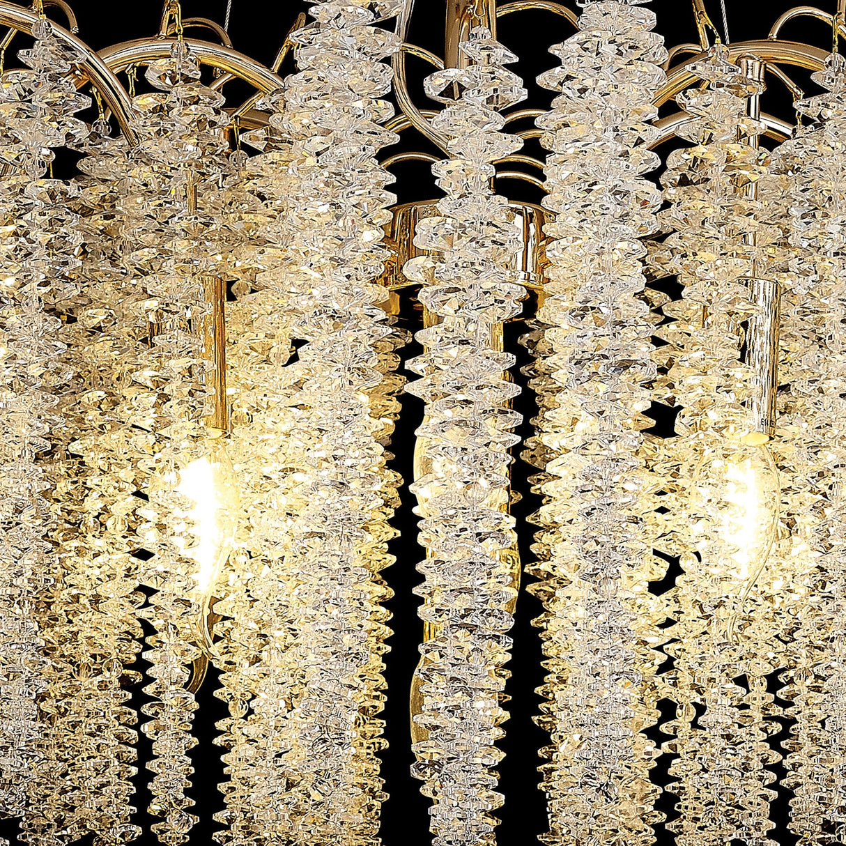 Wisteria 62cm 7 Light Crystal Suspension Light - French Gold