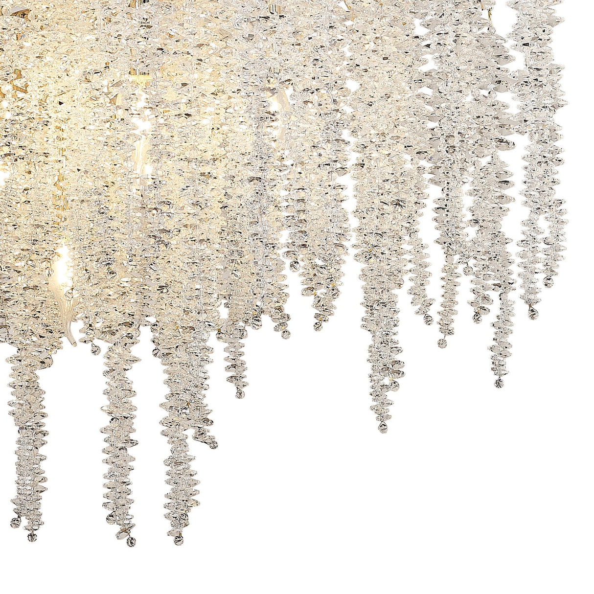 Wisteria 81cm 9 Light Crystal Suspension Light - French Gold
