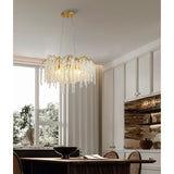Wisteria 81cm 9 Light Crystal Suspension Light - French Gold