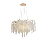 Wisteria 81cm 9 Light Crystal Suspension Light - French Gold