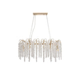 Wisteria 12 Light Crystal Linear Suspension Light - French Gold