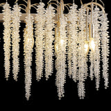 Wisteria 12 Light Crystal Linear Suspension Light - French Gold