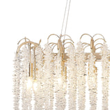 Wisteria 12 Light Crystal Linear Suspension Light - French Gold