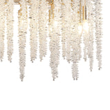 Wisteria 12 Light Crystal Linear Suspension Light - French Gold