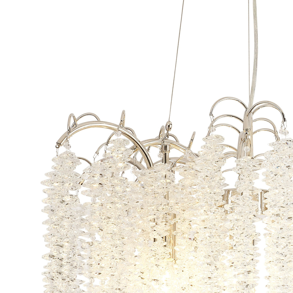 Wisteria 62cm 7 Light Crystal Suspension Light - Polished Nickel
