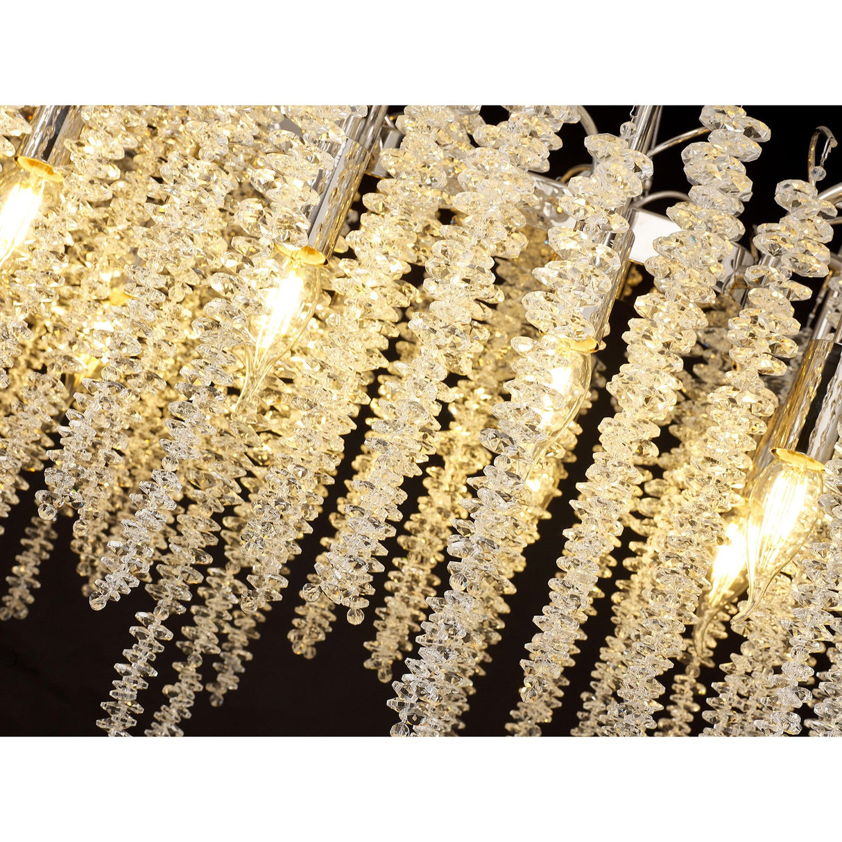 Wisteria 12 Light Crystal Linear Suspension Light - Polished Nickel