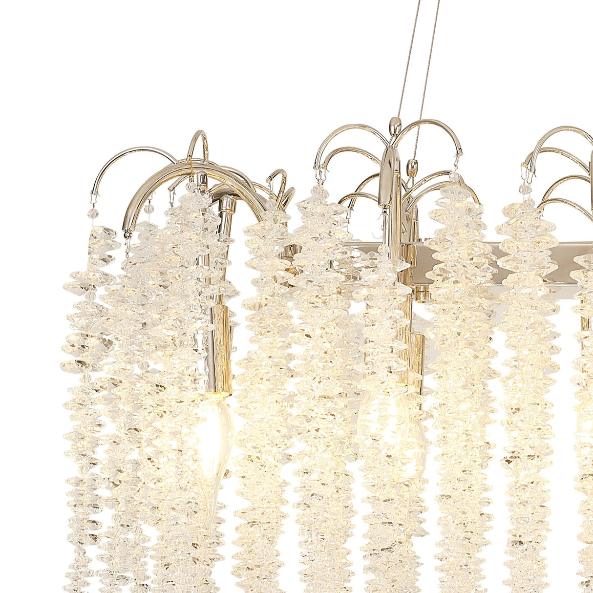 Wisteria 12 Light Crystal Linear Suspension Light - Polished Nickel