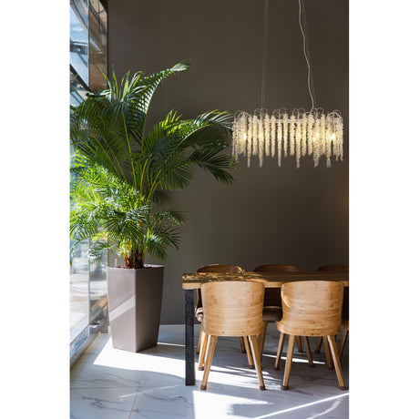 Wisteria 12 Light Crystal Linear Suspension Light - Polished Nickel