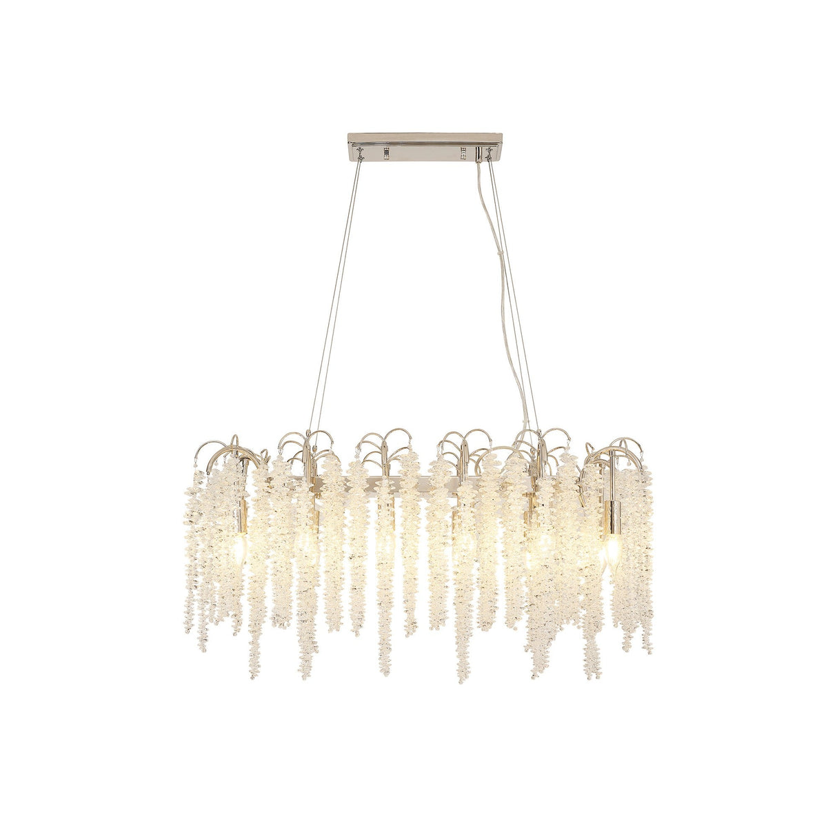 Wisteria 12 Light Crystal Linear Suspension Light - Polished Nickel