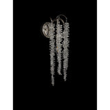 Wisteria 1 Light Crystal Wall Light - Polished Nickel