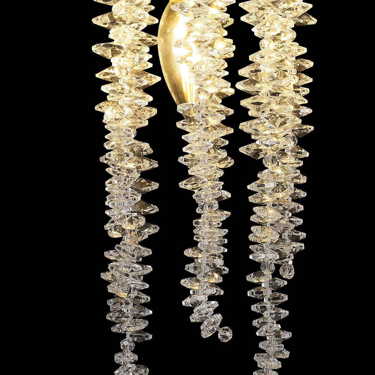 Wisteria 1 Light Crystal Wall Light - Polished Nickel