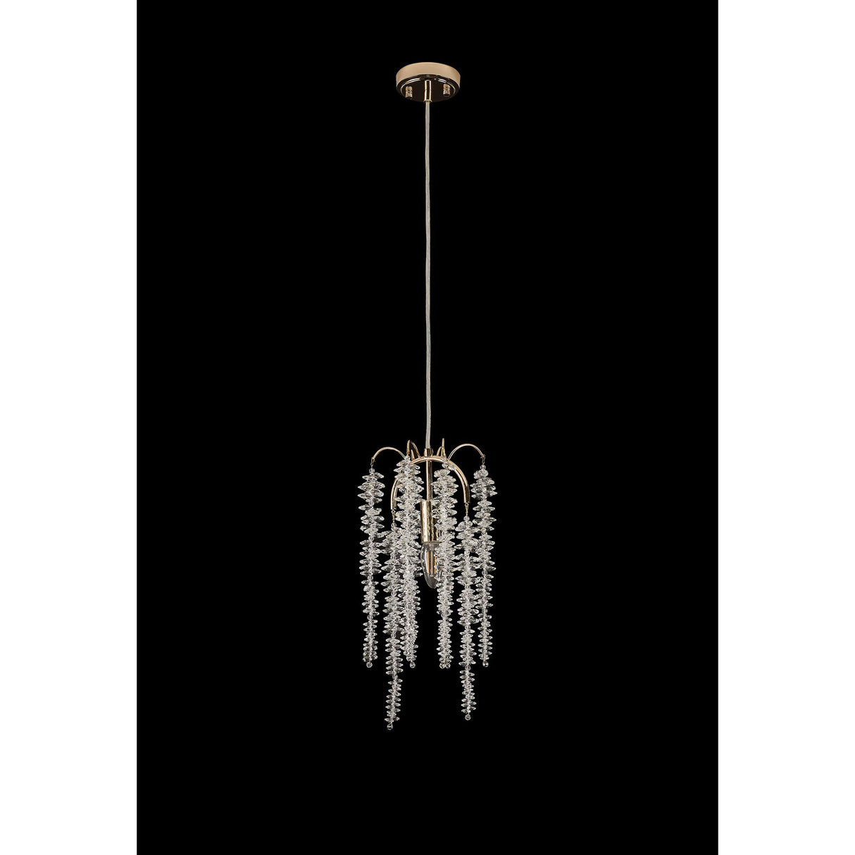 Wisteria 15cm Round 1 Light Crystal Pendant Light - French Gold