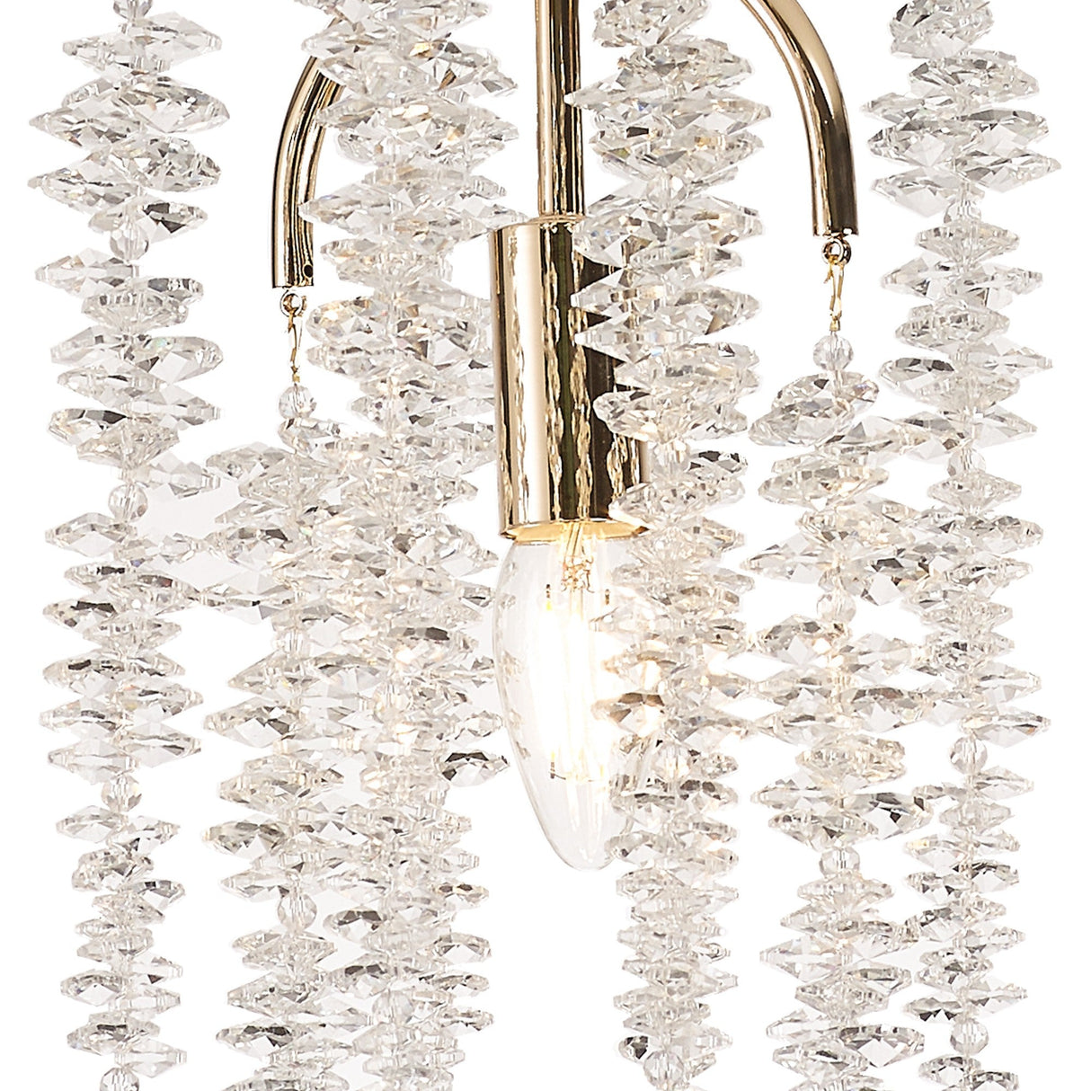 Wisteria 15cm Round 1 Light Crystal Pendant Light - French Gold