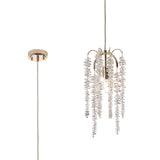 Wisteria 15cm Round 1 Light Crystal Pendant Light - French Gold
