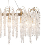 Wisteria 16 Light Crystal Linear Suspension Light - French Gold
