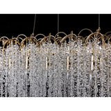 Wisteria 16 Light Crystal Linear Suspension Light - French Gold