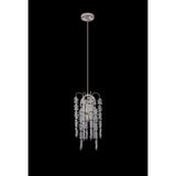 Wisteria 15cm Round 1 Light Crystal Pendant Light - Polished Nickel