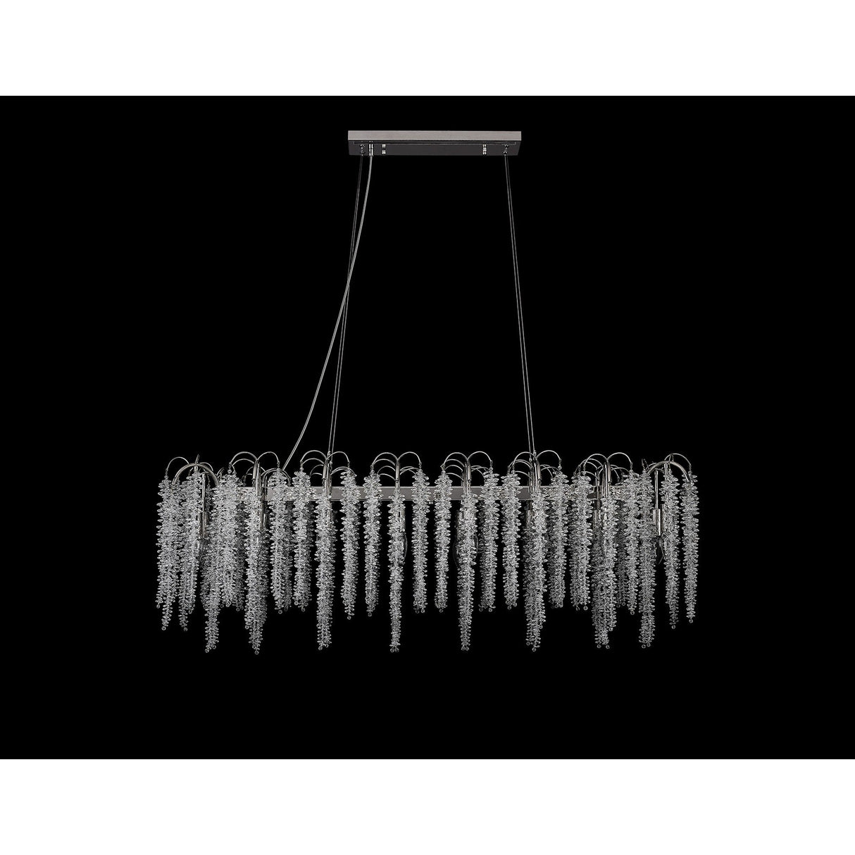 Wisteria 16 Light Crystal Linear Suspension Light - Polished Nickel