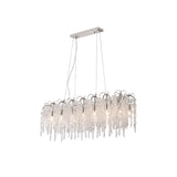 Wisteria 16 Light Crystal Linear Suspension Light - Polished Nickel